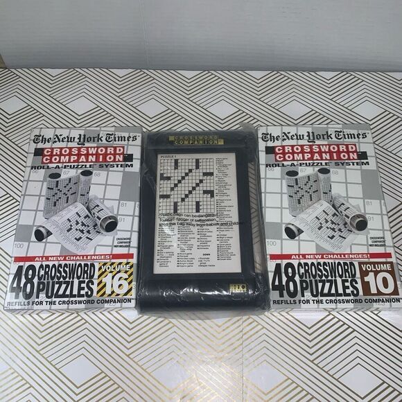 The New York Times Crossword Companion And Set of 2 Roll Puzzle System Refills - Picture 1 of 4